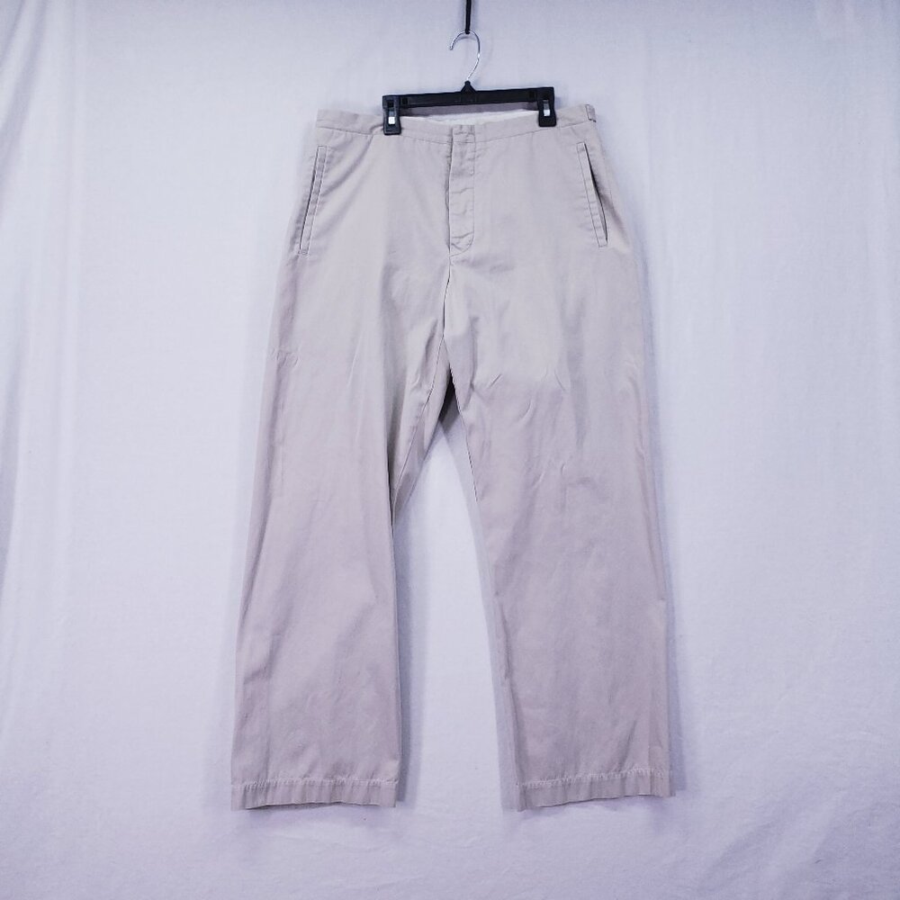 Armani Exchange Biege Pants Size 33 Women's Straight Wide Leg Dressy Casual
